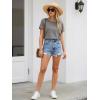 imageATHMILE Womens Boat Neck Tops Fashion Short Sleeve Scoop Neck Tees for Women Trendy Casual Shirts Summer Beach Outfits 2026Grey