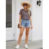 imageATHMILE Womens Boat Neck Tops Fashion Short Sleeve Scoop Neck Tees for Women Trendy Casual Shirts Summer Beach Outfits 2026Greypurple