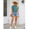 imageATHMILE Womens Boat Neck Tops Fashion Short Sleeve Scoop Neck Tees for Women Trendy Casual Shirts Summer Beach Outfits 2026Lakeblue