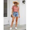 imageATHMILE Womens Boat Neck Tops Fashion Short Sleeve Scoop Neck Tees for Women Trendy Casual Shirts Summer Beach Outfits 2026Lightpink