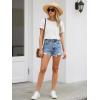 imageATHMILE Womens Boat Neck Tops Fashion Short Sleeve Scoop Neck Tees for Women Trendy Casual Shirts Summer Beach Outfits 2026White