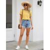 imageATHMILE Womens Boat Neck Tops Fashion Short Sleeve Scoop Neck Tees for Women Trendy Casual Shirts Summer Beach Outfits 2026Yellow
