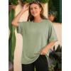imageATHMILE Womens Oversized T Shirts Summer Tops Spring Casual Loose Fit Workout Short Sleeve 2026 Beach VacationArmy Green