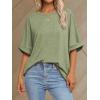 imageATHMILE Womens Oversized T Shirts Summer Tops Spring Casual Loose Fit Workout Short Sleeve 2026 Beach VacationArmy Green
