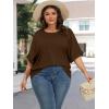 imageATHMILE Womens Oversized T Shirts Summer Tops Spring Casual Loose Fit Workout Short Sleeve 2026 Beach VacationBrown