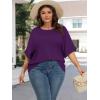 imageATHMILE Womens Oversized T Shirts Summer Tops Spring Casual Loose Fit Workout Short Sleeve 2026 Beach VacationDark Purple
