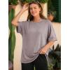 imageATHMILE Womens Oversized T Shirts Summer Tops Spring Casual Loose Fit Workout Short Sleeve 2026 Beach VacationGray Purple