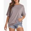 imageATHMILE Womens Oversized T Shirts Summer Tops Spring Casual Loose Fit Workout Short Sleeve 2026 Beach VacationGray Purple