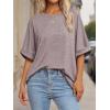 imageATHMILE Womens Oversized T Shirts Summer Tops Spring Casual Loose Fit Workout Short Sleeve 2026 Beach VacationGray Purple