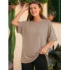 imageATHMILE Womens Oversized T Shirts Summer Tops Spring Casual Loose Fit Workout Short Sleeve 2026 Beach VacationKhaki