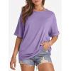 imageATHMILE Womens Oversized T Shirts Summer Tops Spring Casual Loose Fit Workout Short Sleeve 2026 Beach VacationLavender