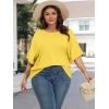 imageATHMILE Womens Oversized T Shirts Summer Tops Spring Casual Loose Fit Workout Short Sleeve 2026 Beach VacationLemon Yellow