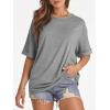 imageATHMILE Womens Oversized T Shirts Summer Tops Spring Casual Loose Fit Workout Short Sleeve 2026 Beach VacationLight Gray