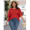 imageATHMILE Womens Oversized T Shirts Summer Tops Spring Casual Loose Fit Workout Short Sleeve 2026 Beach VacationRed