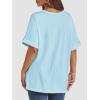 imageATHMILE Womens Oversized T Shirts Summer Tops Spring Casual Loose Fit Workout Short Sleeve 2026 Beach VacationSky Blue
