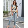 imageATHMILE Womens Summer Tops Cap Sleeve Ruched Tshirts Business Casual Crewneck Trendy Outfits Basic Fashion Dressy ClothesMultiteal