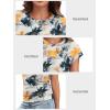 imageATHMILE Womens Summer Tops Cap Sleeve Ruched Tshirts Business Casual Crewneck Trendy Outfits Basic Fashion Dressy ClothesMultiteal