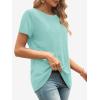 imageATHMILE Womens T Shirt Summer Tops Short Sleeve Fashion School Teachers Clothes 2026 Spring Beach Vacation TrendyAqua