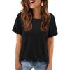 imageATHMILE Womens T Shirt Summer Tops Short Sleeve Fashion School Teachers Clothes 2026 Spring Beach Vacation TrendyBlack