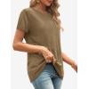 imageATHMILE Womens T Shirt Summer Tops Short Sleeve Fashion School Teachers Clothes 2026 Spring Beach Vacation TrendyCoffee