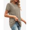 imageATHMILE Womens T Shirt Summer Tops Short Sleeve Fashion School Teachers Clothes 2026 Spring Beach Vacation TrendyCoffee Grey