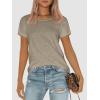 imageATHMILE Womens T Shirt Summer Tops Short Sleeve Fashion School Teachers Clothes 2026 Spring Beach Vacation TrendyCoffee Grey