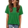imageATHMILE Womens T Shirt Summer Tops Short Sleeve Fashion School Teachers Clothes 2026 Spring Beach Vacation TrendyGreen