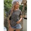 imageATHMILE Womens T Shirt Summer Tops Short Sleeve Fashion School Teachers Clothes 2026 Spring Beach Vacation TrendyGreyleopard