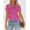 imageATHMILE Womens T Shirt Summer Tops Short Sleeve Fashion School Teachers Clothes 2026 Spring Beach Vacation TrendyHot Pink