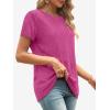 imageATHMILE Womens T Shirt Summer Tops Short Sleeve Fashion School Teachers Clothes 2026 Spring Beach Vacation TrendyHot Pink