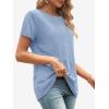 imageATHMILE Womens T Shirt Summer Tops Short Sleeve Fashion School Teachers Clothes 2026 Spring Beach Vacation TrendyIce Blue