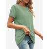 imageATHMILE Womens T Shirt Summer Tops Short Sleeve Fashion School Teachers Clothes 2026 Spring Beach Vacation TrendyLight Green