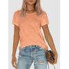 imageATHMILE Womens T Shirt Summer Tops Short Sleeve Fashion School Teachers Clothes 2026 Spring Beach Vacation TrendyLight Orange