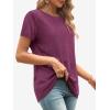 imageATHMILE Womens T Shirt Summer Tops Short Sleeve Fashion School Teachers Clothes 2026 Spring Beach Vacation TrendyPink Red