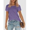 imageATHMILE Womens T Shirt Summer Tops Short Sleeve Fashion School Teachers Clothes 2026 Spring Beach Vacation TrendyPurple