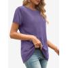 imageATHMILE Womens T Shirt Summer Tops Short Sleeve Fashion School Teachers Clothes 2026 Spring Beach Vacation TrendyPurple