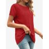 imageATHMILE Womens T Shirt Summer Tops Short Sleeve Fashion School Teachers Clothes 2026 Spring Beach Vacation TrendyRed