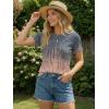 imageATHMILE Womens T Shirt Summer Tops Short Sleeve Fashion School Teachers Clothes 2026 Spring Beach Vacation TrendyTiedye Coral