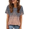imageATHMILE Womens T Shirt Summer Tops Short Sleeve Fashion School Teachers Clothes 2026 Spring Beach Vacation TrendyTiedye Coral