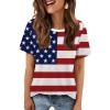 imageATHMILE Womens T Shirt Summer Tops Short Sleeve Fashion School Teachers Clothes 2026 Spring Beach Vacation TrendyUsaflag