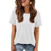 imageATHMILE Womens T Shirt Summer Tops Short Sleeve Fashion School Teachers Clothes 2026 Spring Beach Vacation TrendyWhite