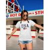 imageATHMILE Womens T Shirt Summer Tops Short Sleeve Fashion School Teachers Clothes 2026 Spring Beach Vacation TrendyWhiteusa