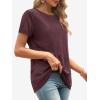 imageATHMILE Womens T Shirt Summer Tops Short Sleeve Fashion School Teachers Clothes 2026 Spring Beach Vacation TrendyWine Red