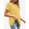 imageATHMILE Womens T Shirt Summer Tops Short Sleeve Fashion School Teachers Clothes 2026 Spring Beach Vacation TrendyYellow