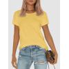 imageATHMILE Womens T Shirt Summer Tops Short Sleeve Fashion School Teachers Clothes 2026 Spring Beach Vacation TrendyYellow