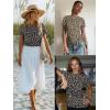 imageATHMILE Womens T Shirt Summer Tops Short Sleeve Fashion School Teachers Clothes 2026 Spring Beach Vacation TrendyYellowleopard