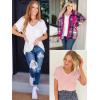 imageATHMILE Womens T Shirts 2026 Short Sleeve VNeck Shirts Cute Fit Summer Casual Tee Tops SXXLHot Pink