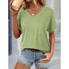 imageATHMILE Womens T Shirts 2026 Short Sleeve VNeck Shirts Cute Fit Summer Casual Tee Tops SXXLLight Green