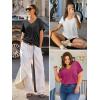 imageATHMILE Womens T Shirts 2026 Short Sleeve VNeck Shirts Cute Fit Summer Casual Tee Tops SXXLPink