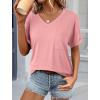 imageATHMILE Womens T Shirts 2026 Short Sleeve VNeck Shirts Cute Fit Summer Casual Tee Tops SXXLPink